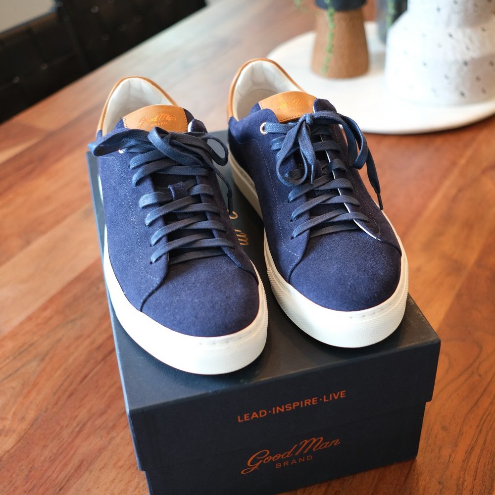 Good Man Brand Legend Sneaker - Size 9.5, Blue Suede